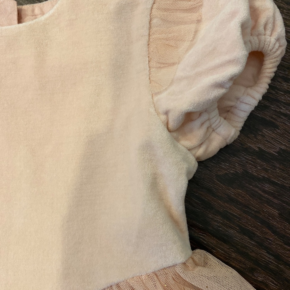 NWTMini Boden Pink Ruffle Dress 4/5y 110cm - Picture 3 of 4